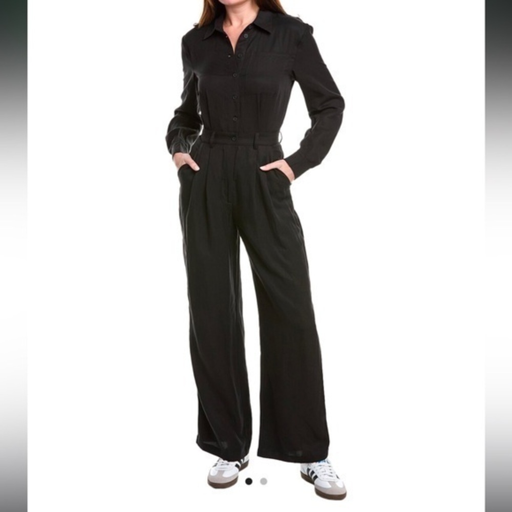 Bardot Zarri Long Sleeve Linen-Blend Jumpsuit‎ Size 8